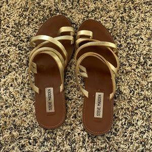 Steve Madden gold flats